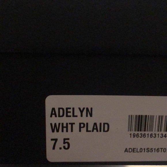 Betsey Johnson Adelyn White Plaid Heel Loafers NIB 7.5 - Picture 6 of 10